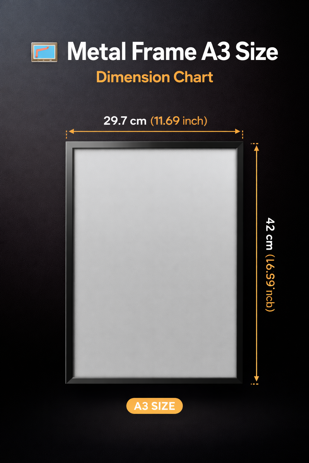 PrintedSoul Spider-Man “With Great Power Comes Great Responsibility” Metal Frame (A3 Size)