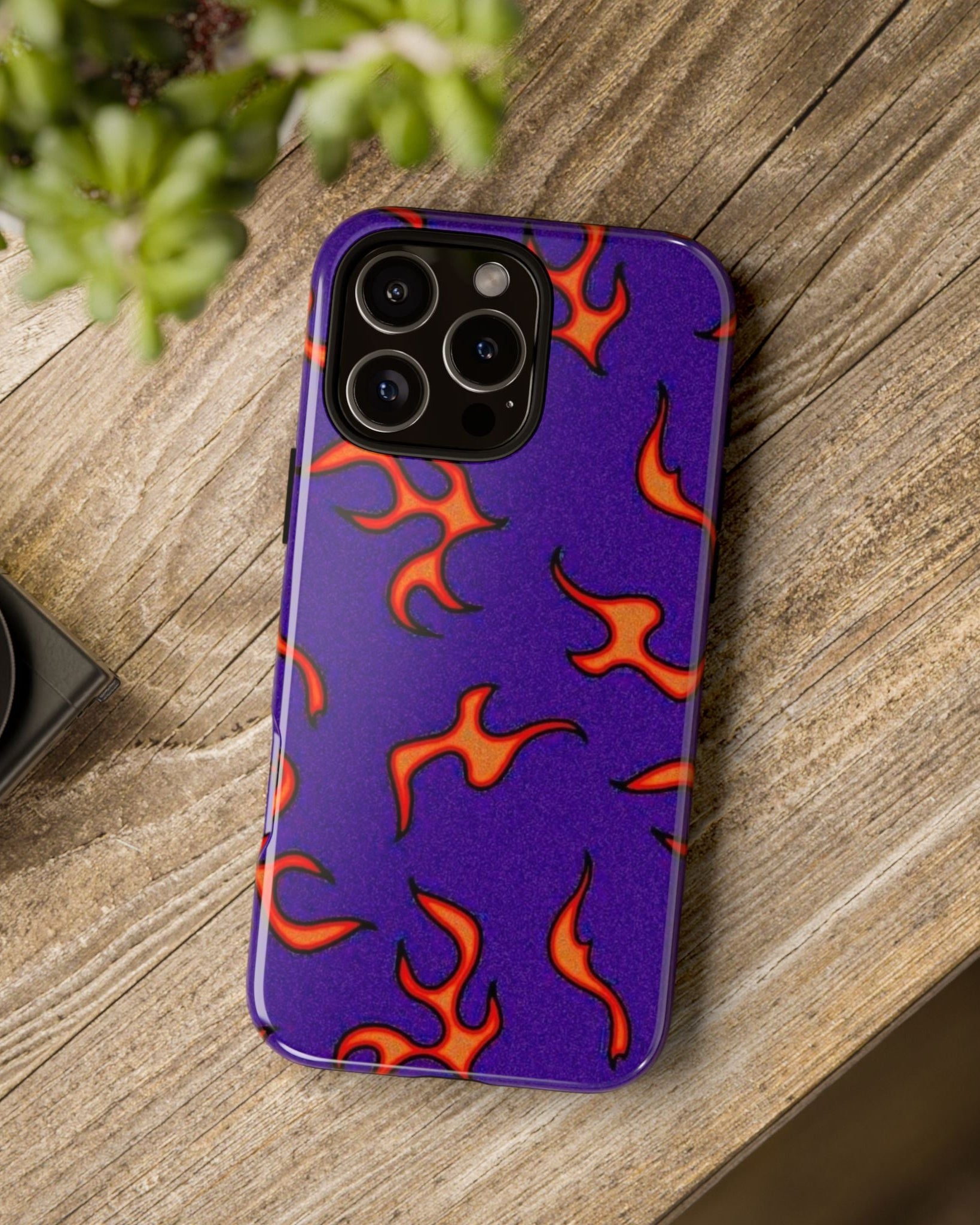 Printed Soul - Purple Flame Vibes Double Layer Mobile Cover