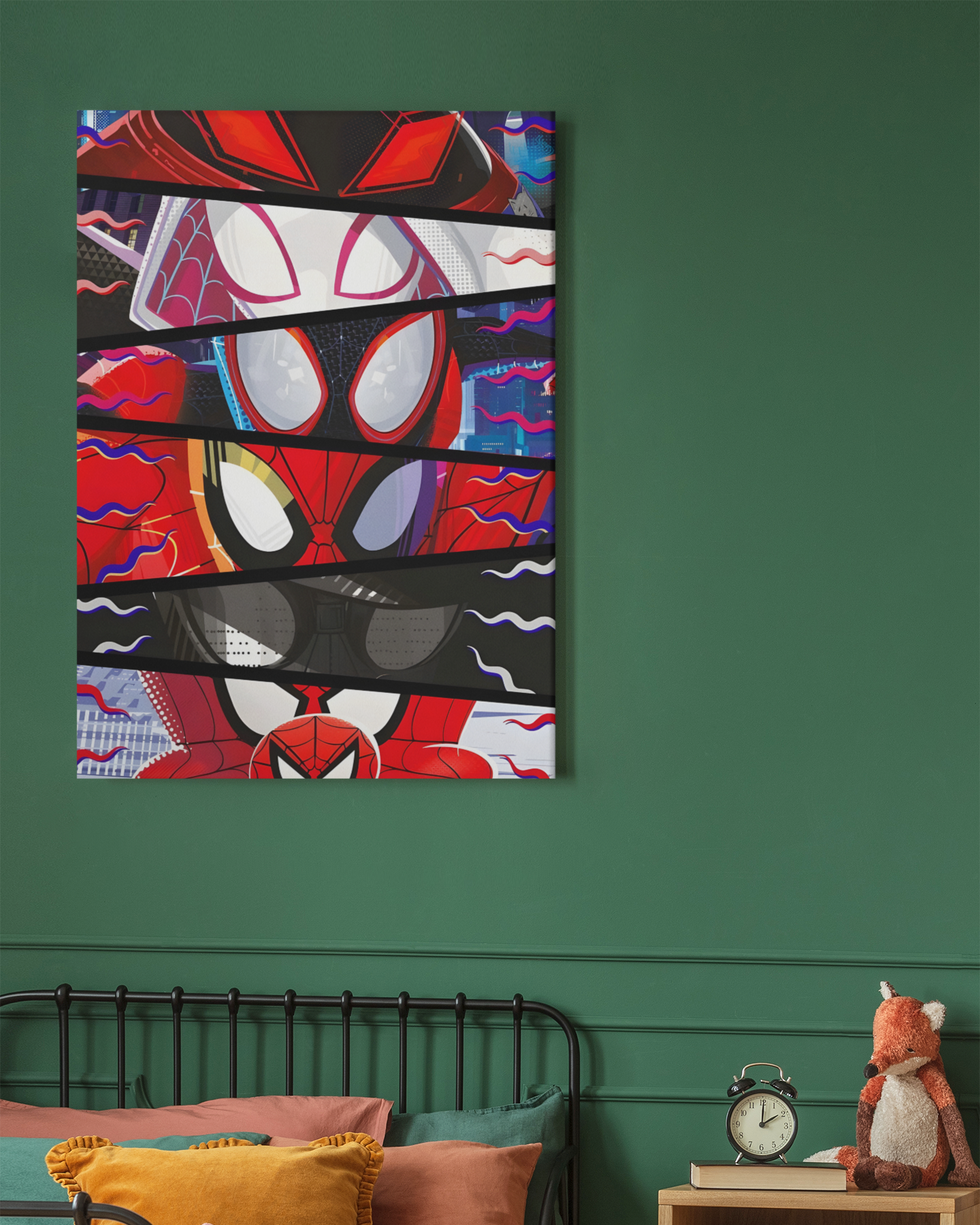 PrintedSoul Spider-Man Into the Spider-Verse Eyes Metal Wall Art (A3 Size)