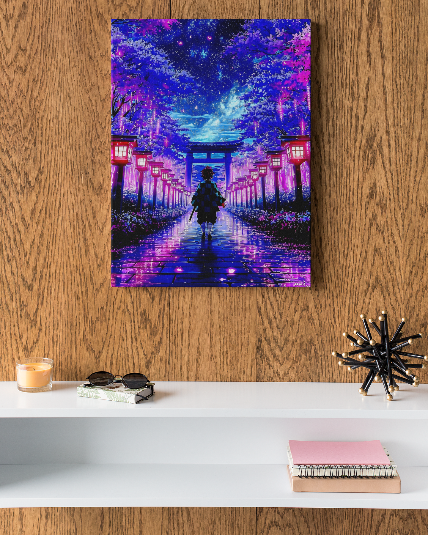 PrintedSoul Demon Slayer Tanjiro Premium Metal Frame Wall Art (A3 Size)