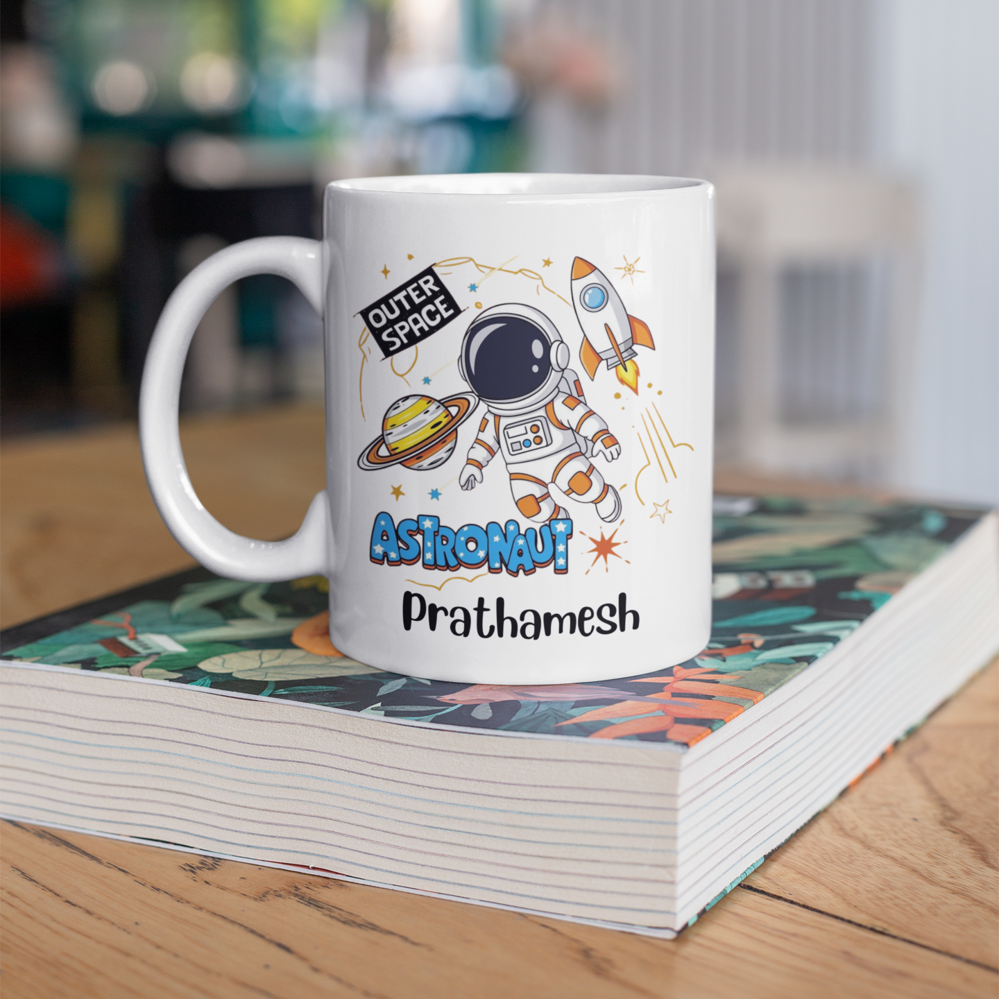 PrintedSoul Premium Astronaut Personalized White Coffee Mug