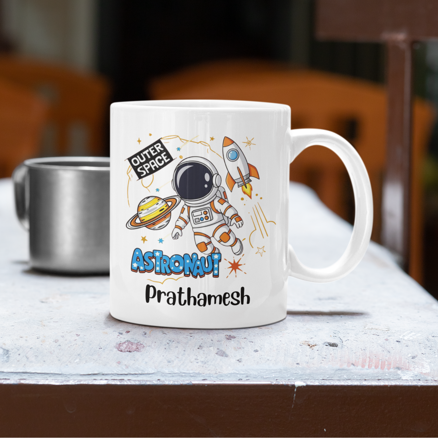 PrintedSoul Premium Astronaut Personalized White Coffee Mug