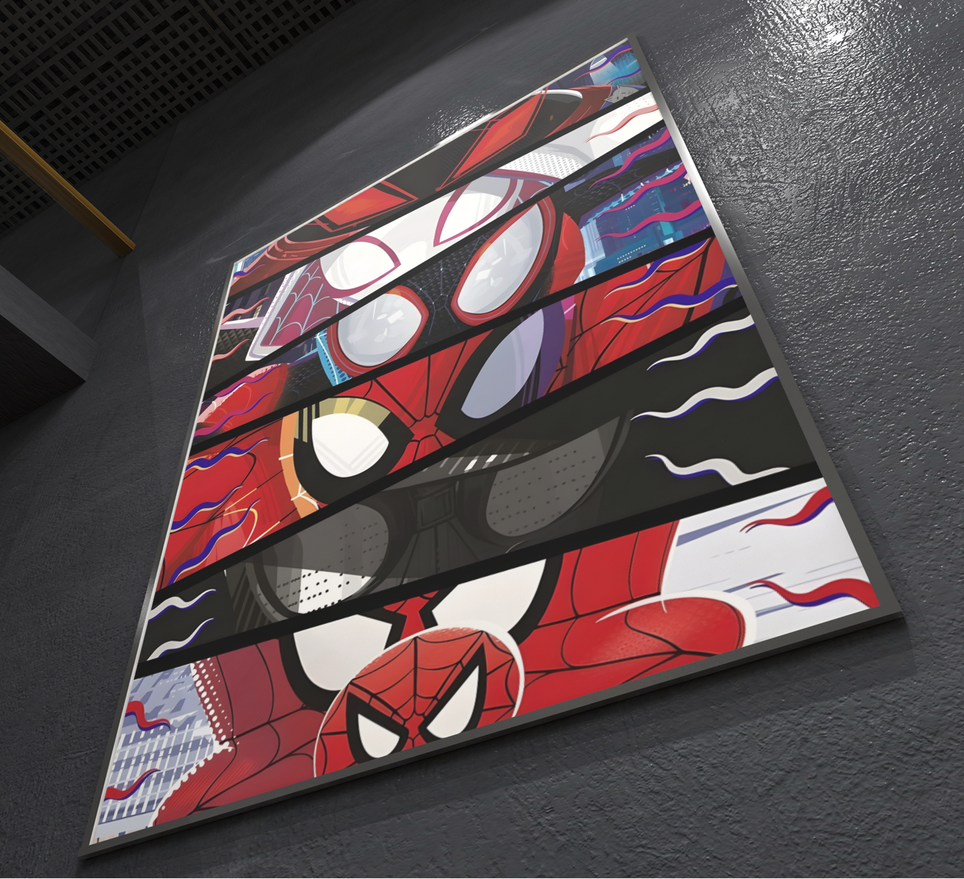 PrintedSoul Spider-Man Into the Spider-Verse Eyes Metal Wall Art (A3 Size)