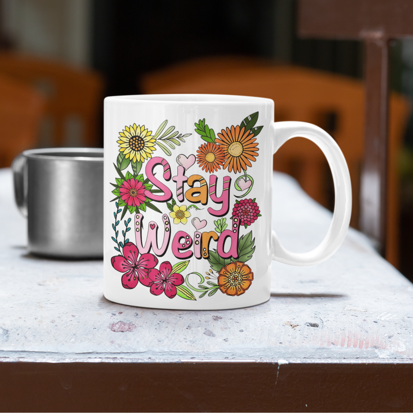 PrintedSoul Stay Weird White Coffee Mug – 11oz Ceramic Gift