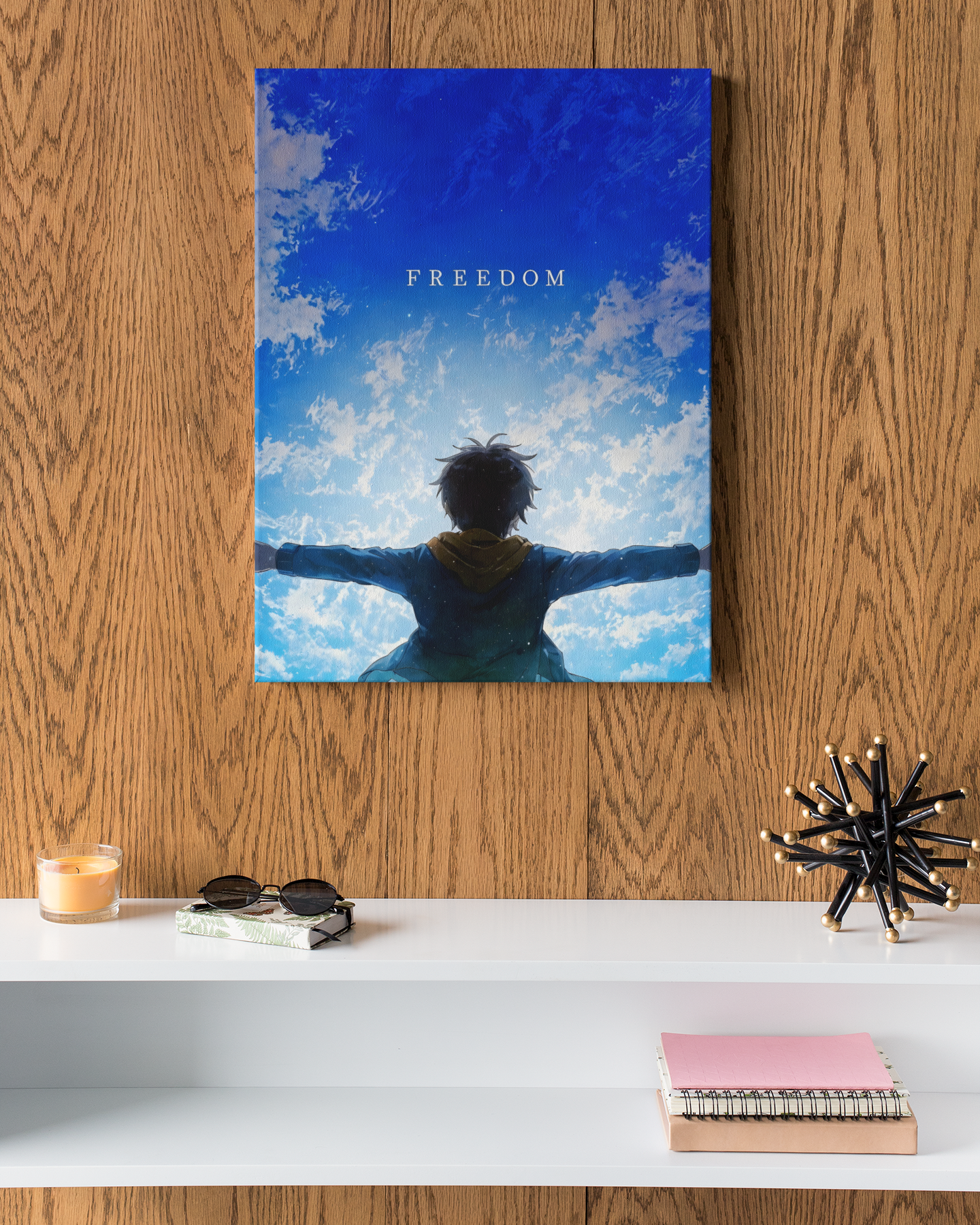 PrintedSoul Attack on Titan Freedom Metal Frame (A3 Size)