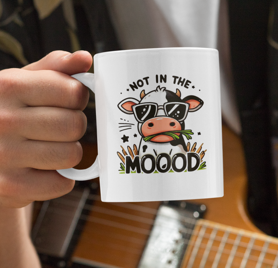 PrintedSoul MOO – Not in the Mood Coffee Mug – 11oz Mug