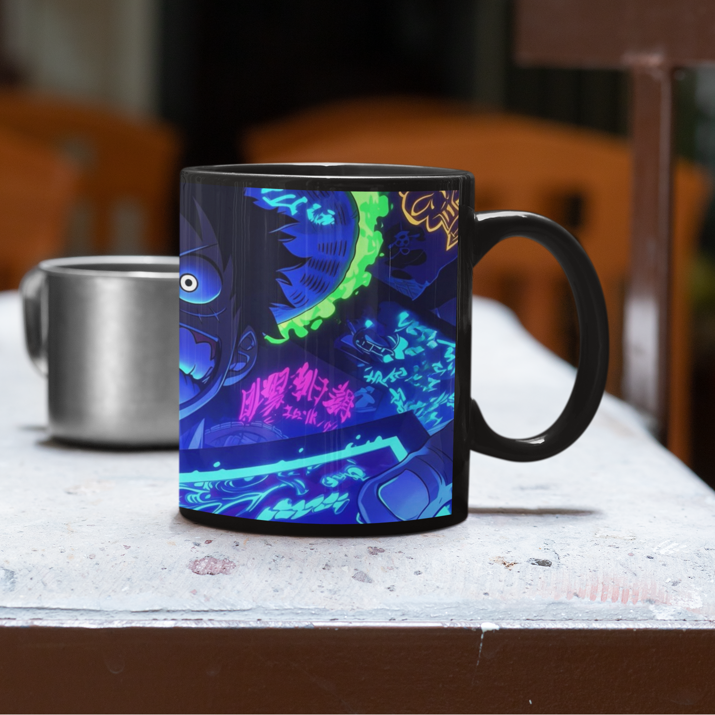 PrintedSoul Neon Style Luffy Coffee Mug – 11oz Mug