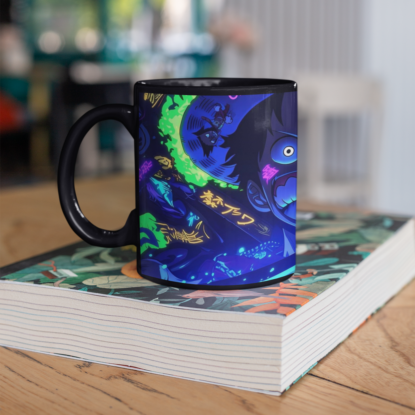 PrintedSoul Neon Style Luffy Coffee Mug – 11oz Mug