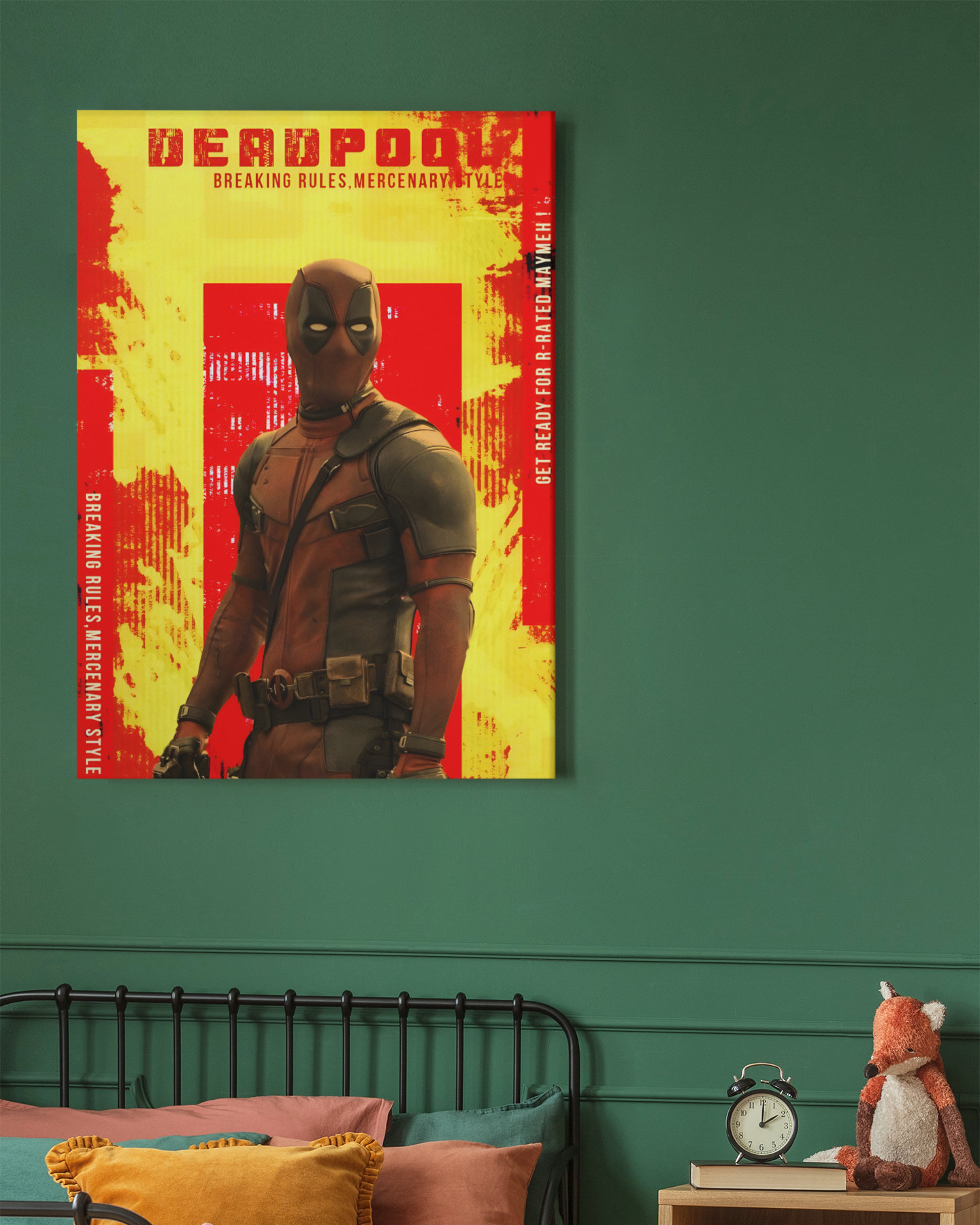 PrintedSoul Deadpool Premium Metal Wall Frame Decor (A3 Size)
