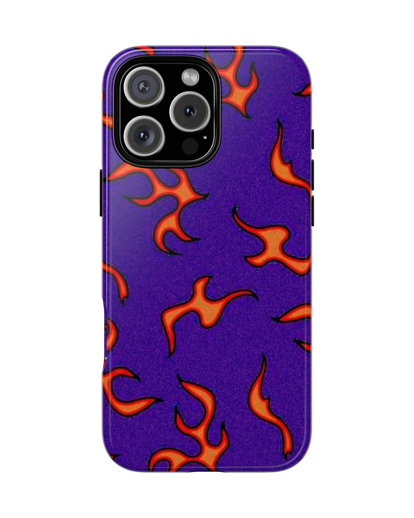 Printed Soul - Purple Flame Vibes Double Layer Mobile Cover