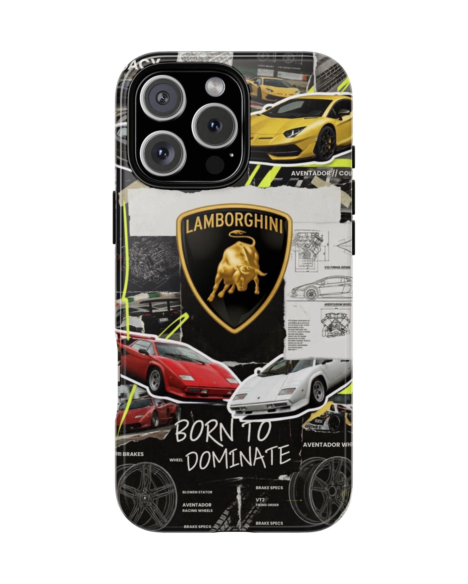 Printed Soul - Lamborghini Born To Dominate Double Layer Mobile Cover