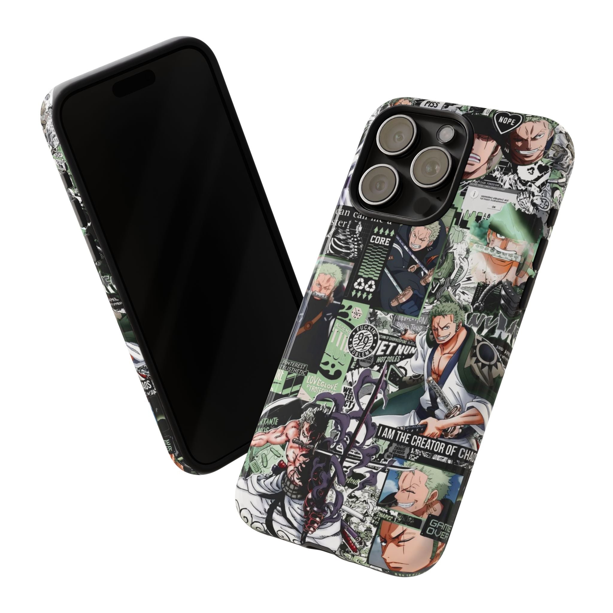 Printed Soul - Pirate Hunter Zoro Swordsman Chaos Double Layer Mobile Cover