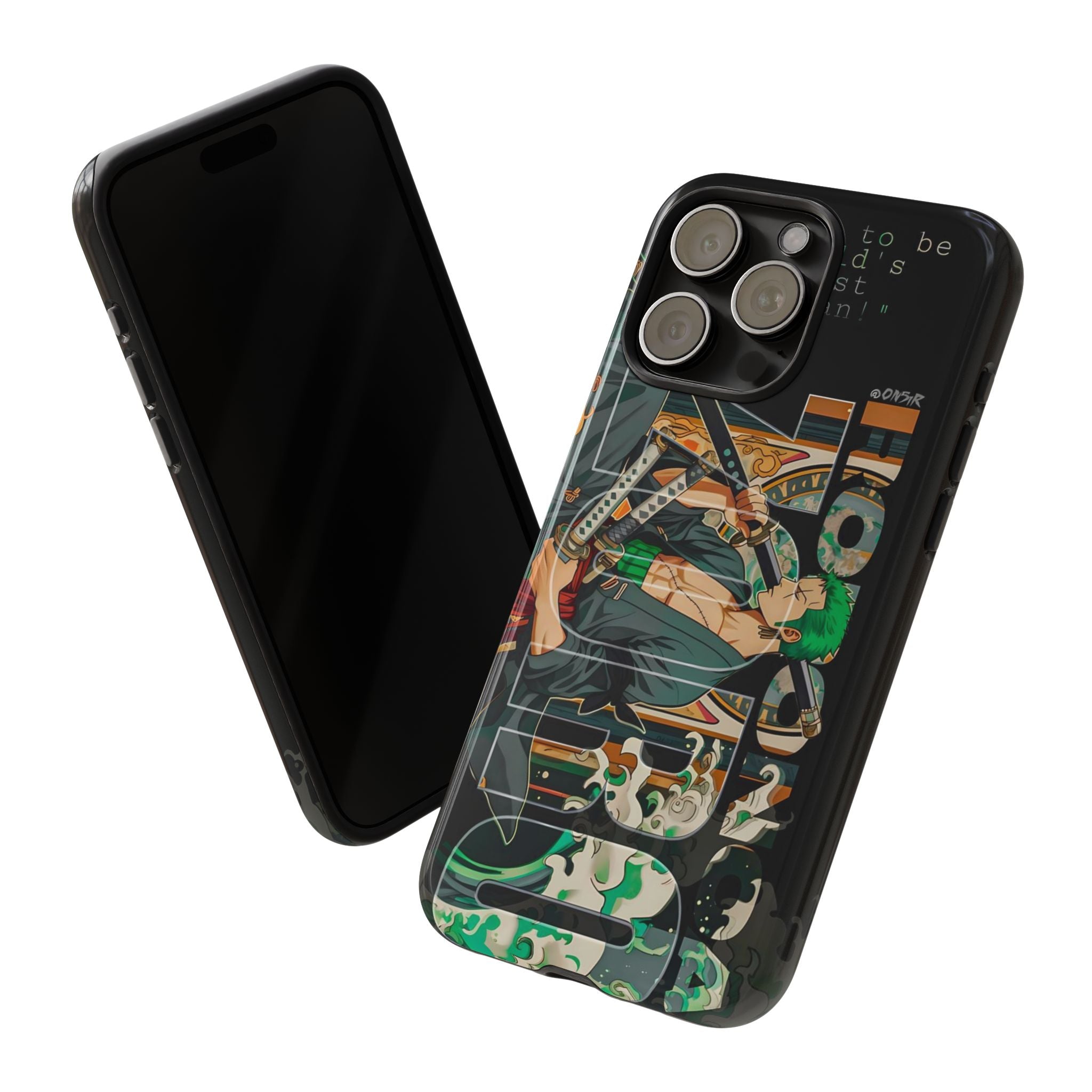 Printed Soul - Roronoa Zoro Three Sword Style Vibes Double Layer Mobile Cover