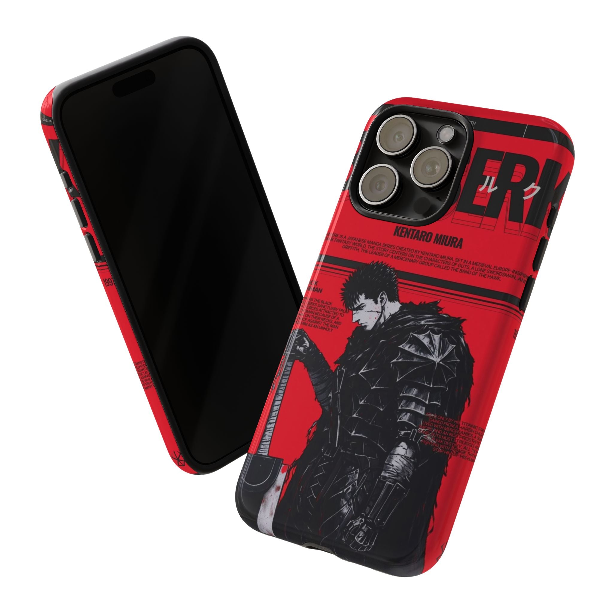 Printed Soul - Guts Black Swordsman Edition Double Layer Mobile Cover
