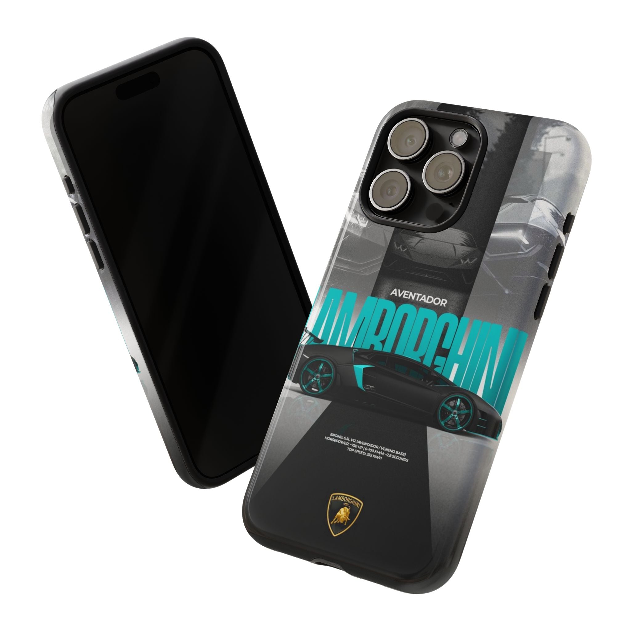 Printed Soul - Lamborghini Aventador Midnight Beast Double Layer Mobile Cover