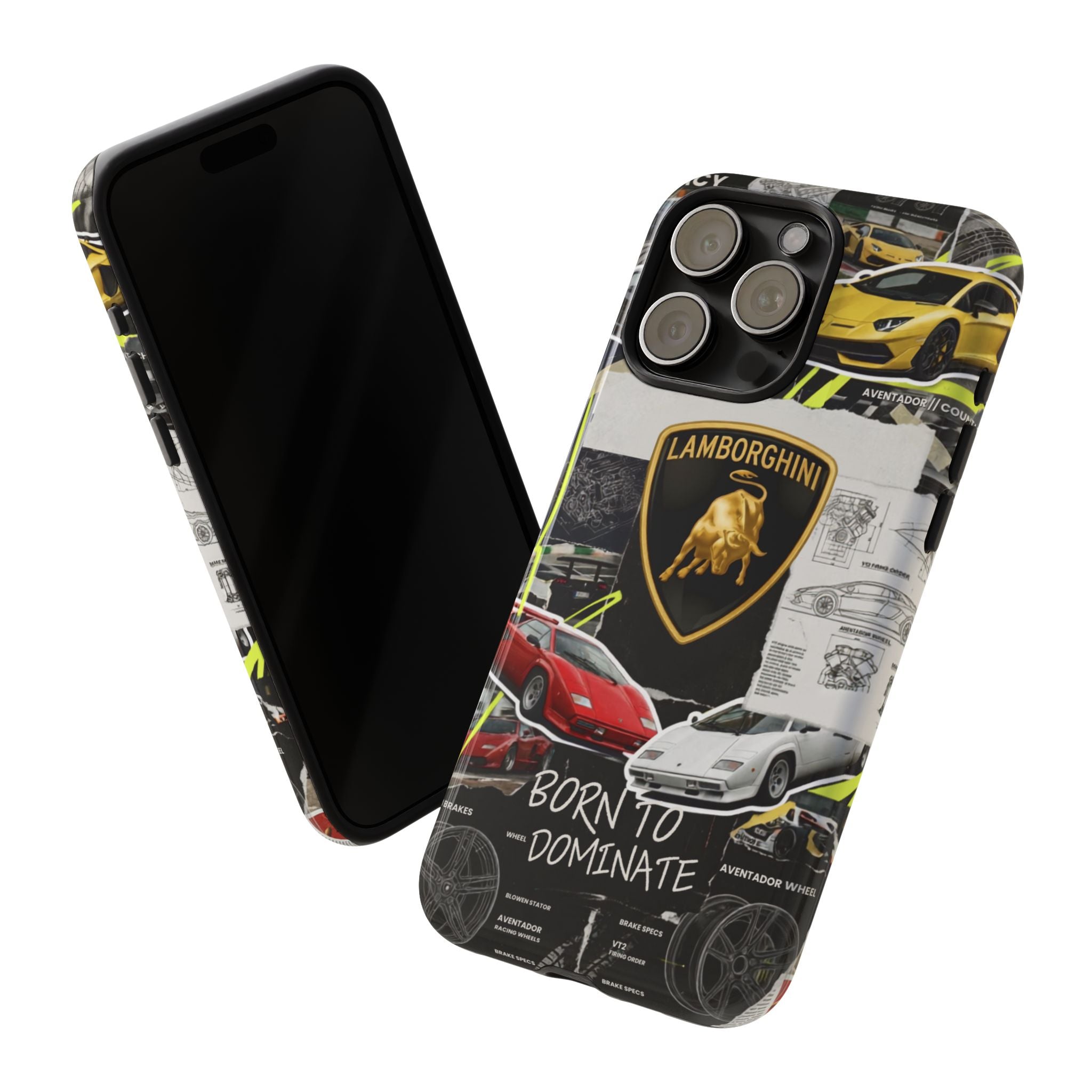 Printed Soul - Lamborghini Born To Dominate Double Layer Mobile Cover