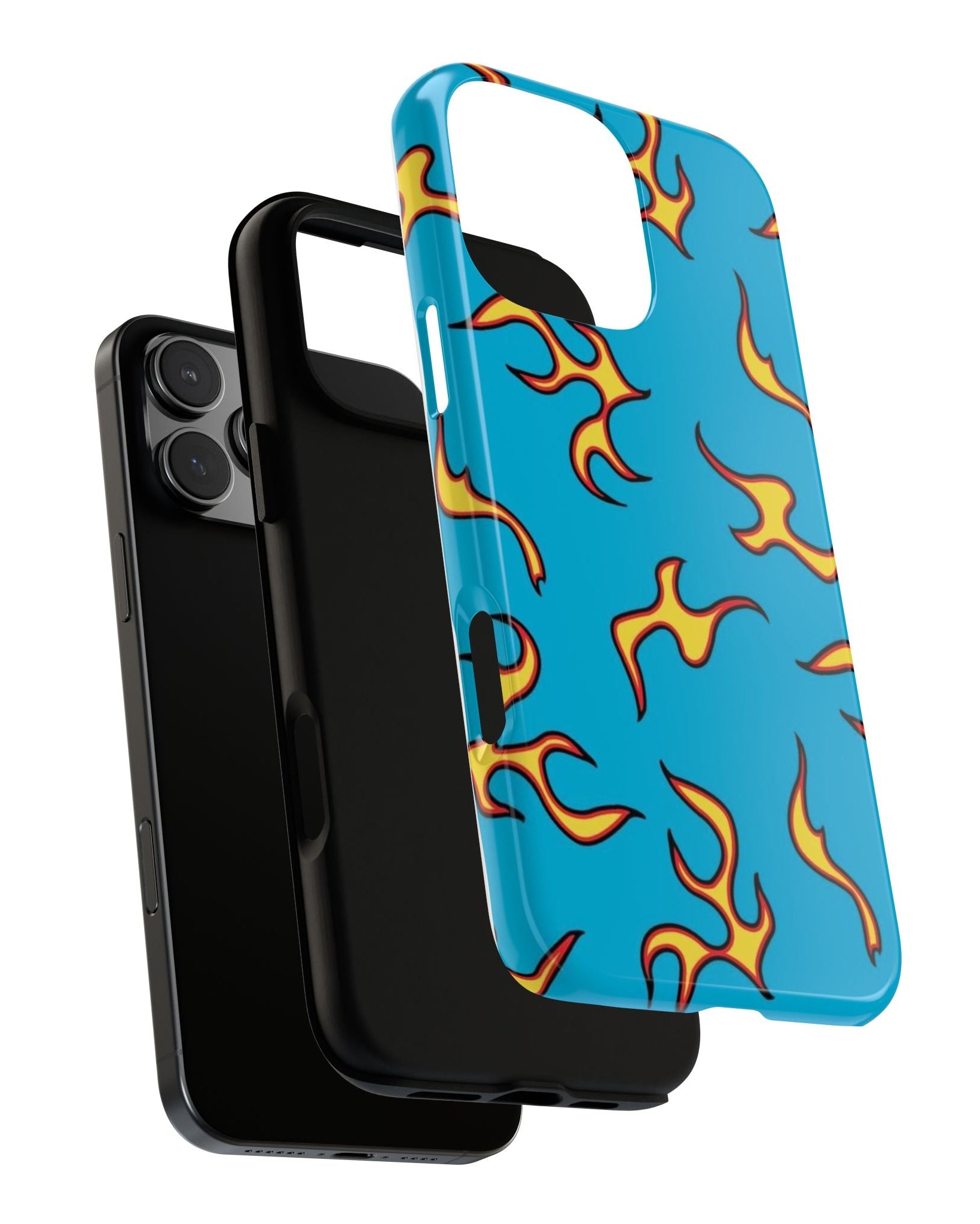 Printed Soul - Blue Flame Vibes Double Layer Mobile Cover