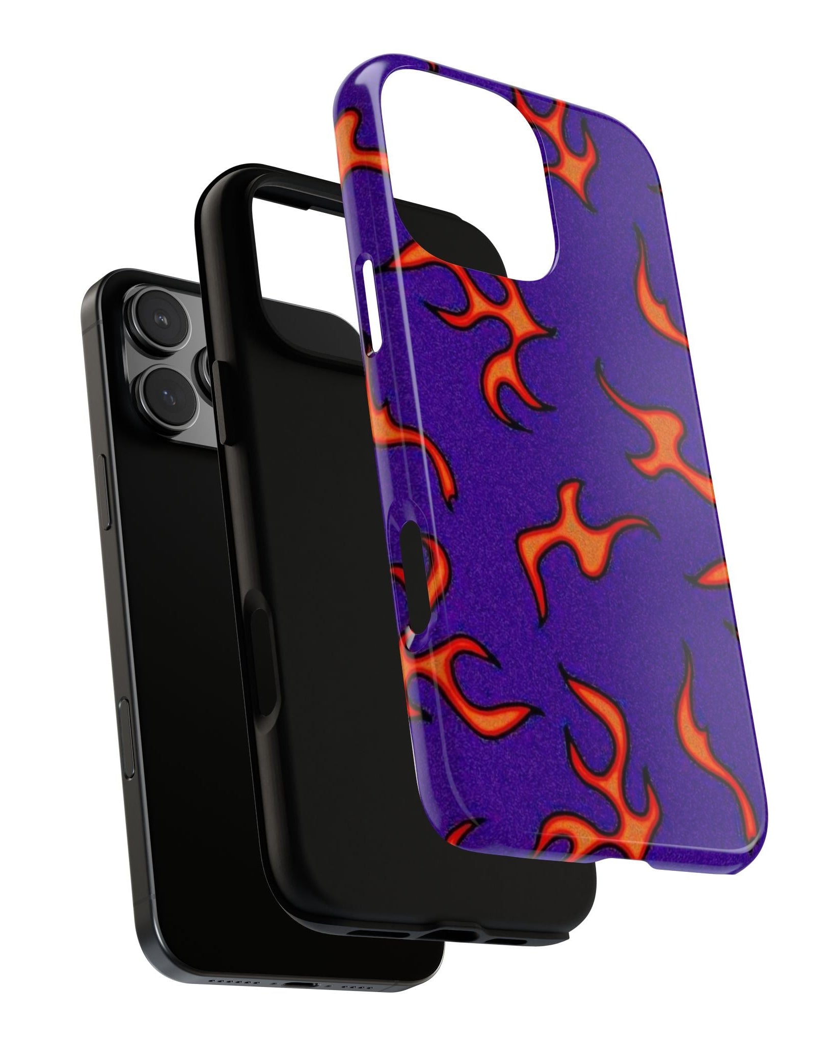 Printed Soul - Purple Flame Vibes Double Layer Mobile Cover