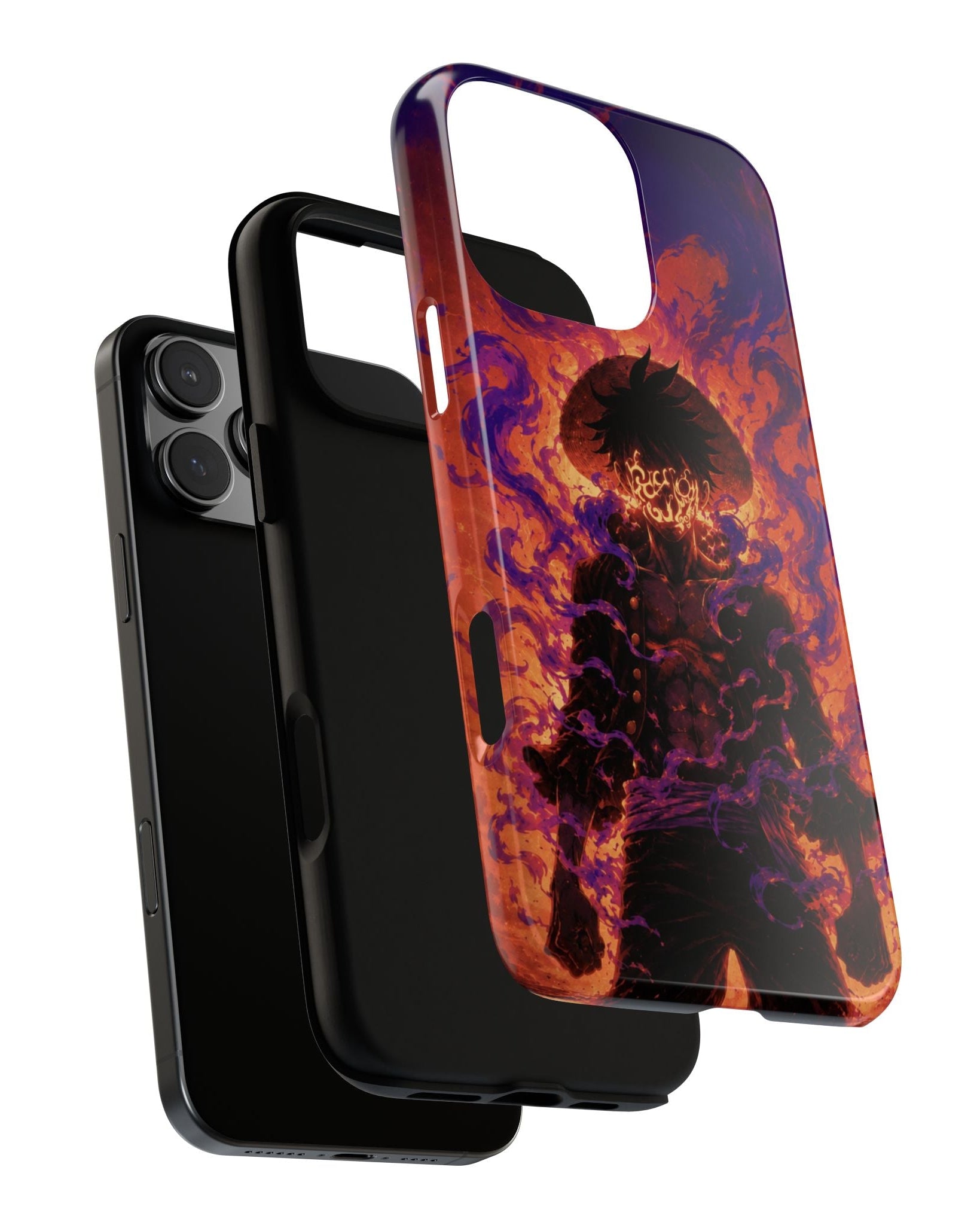 Printed Soul - Luffy Flame Emperor Double Layer Mobile Cover