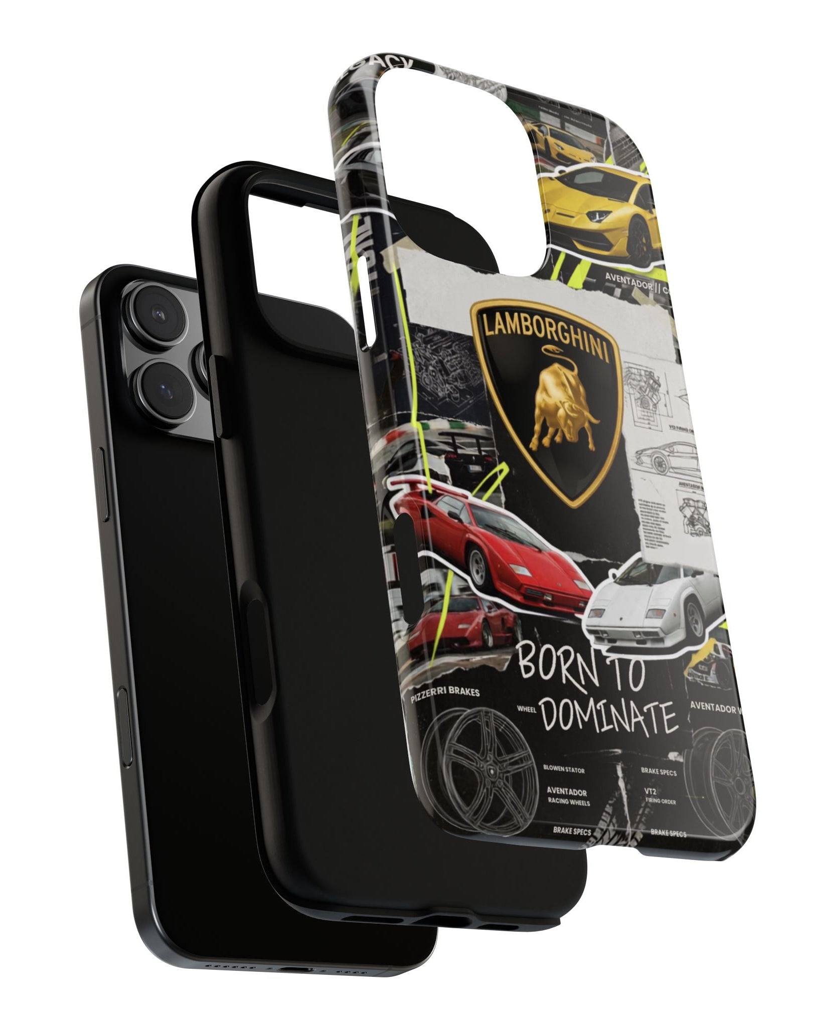 Printed Soul - Lamborghini Born To Dominate Double Layer Mobile Cover