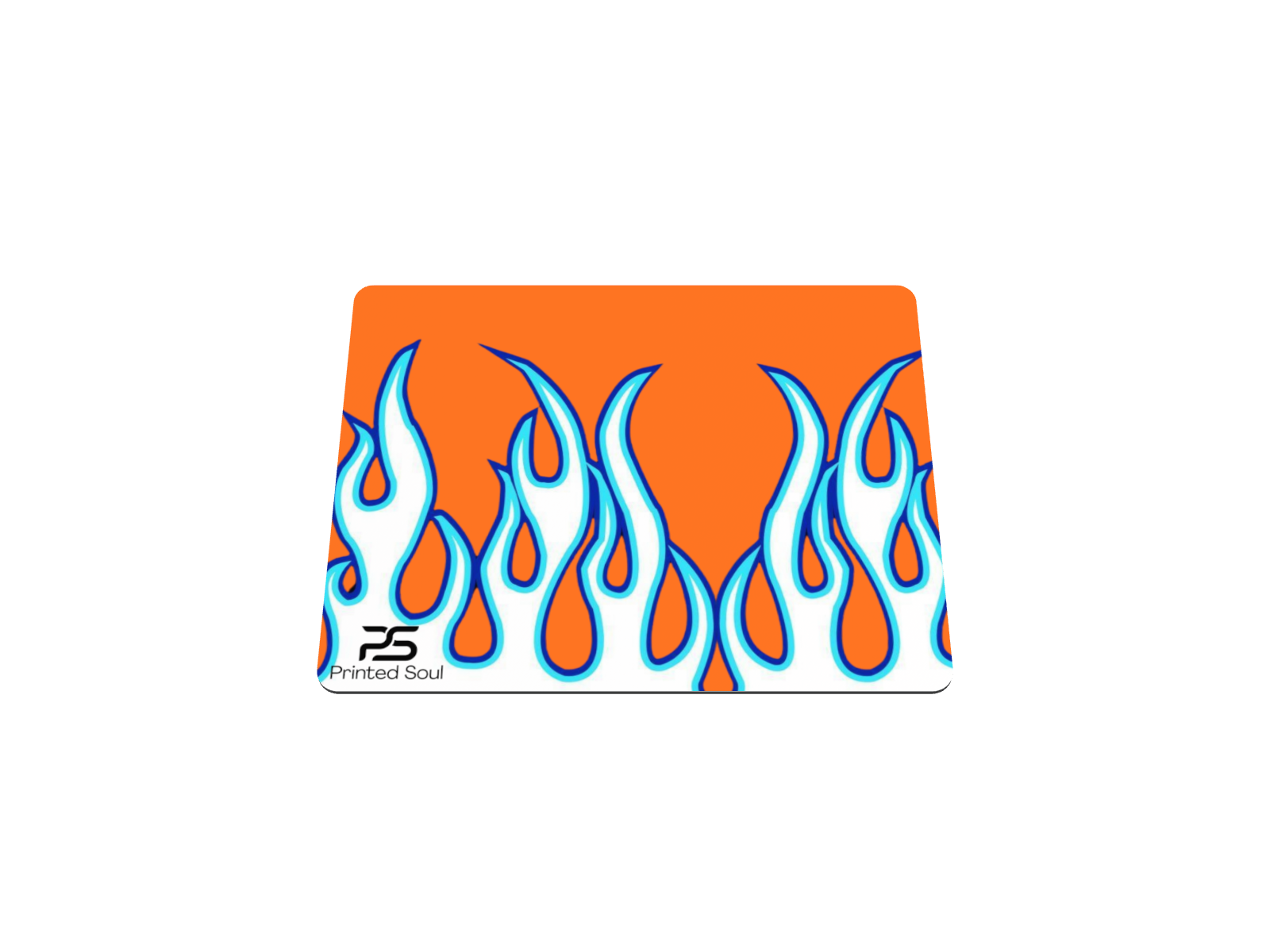 PrintedSoul Flame Pattern Mouse Pad – Fiery Aesthetic Gaming Desk Mat for PC & Laptop (Medium Size)