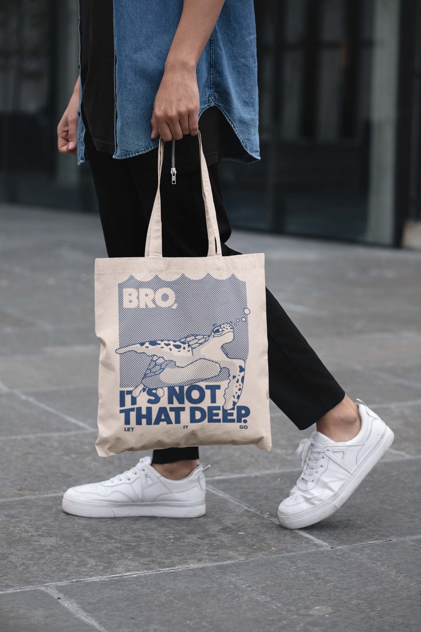 PrintedSoul It’s Not That Deep Quote Tote Bag – Trendy Everyday Carry Bag