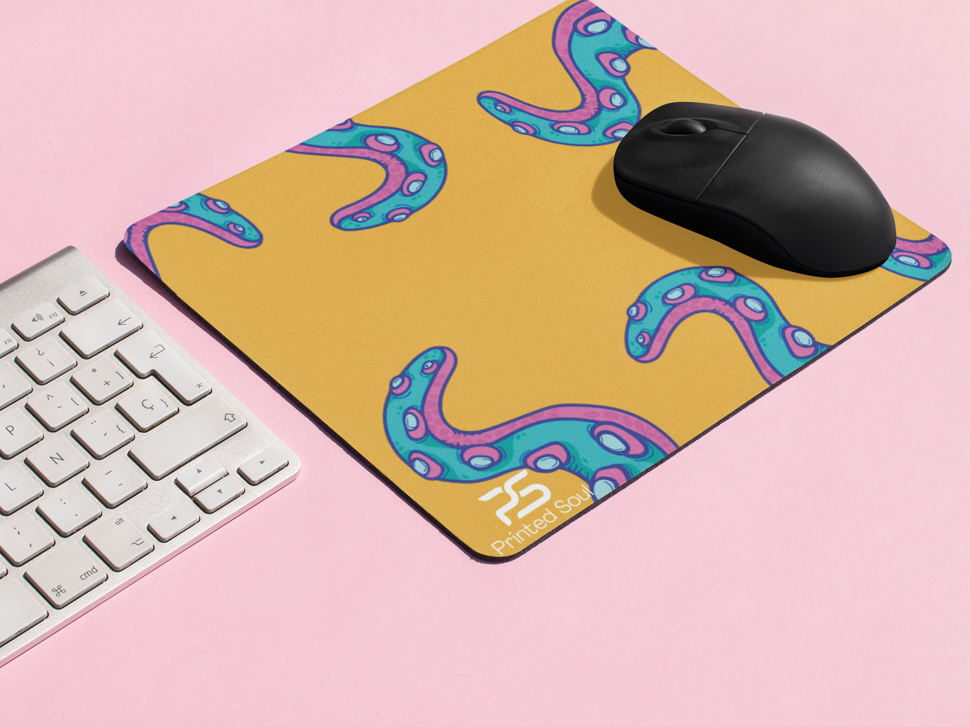 PrintedSoul Octopus Tentacles Mouse Pad – Ocean Creature Aesthetic Gaming Desk pad (Medium Size)
