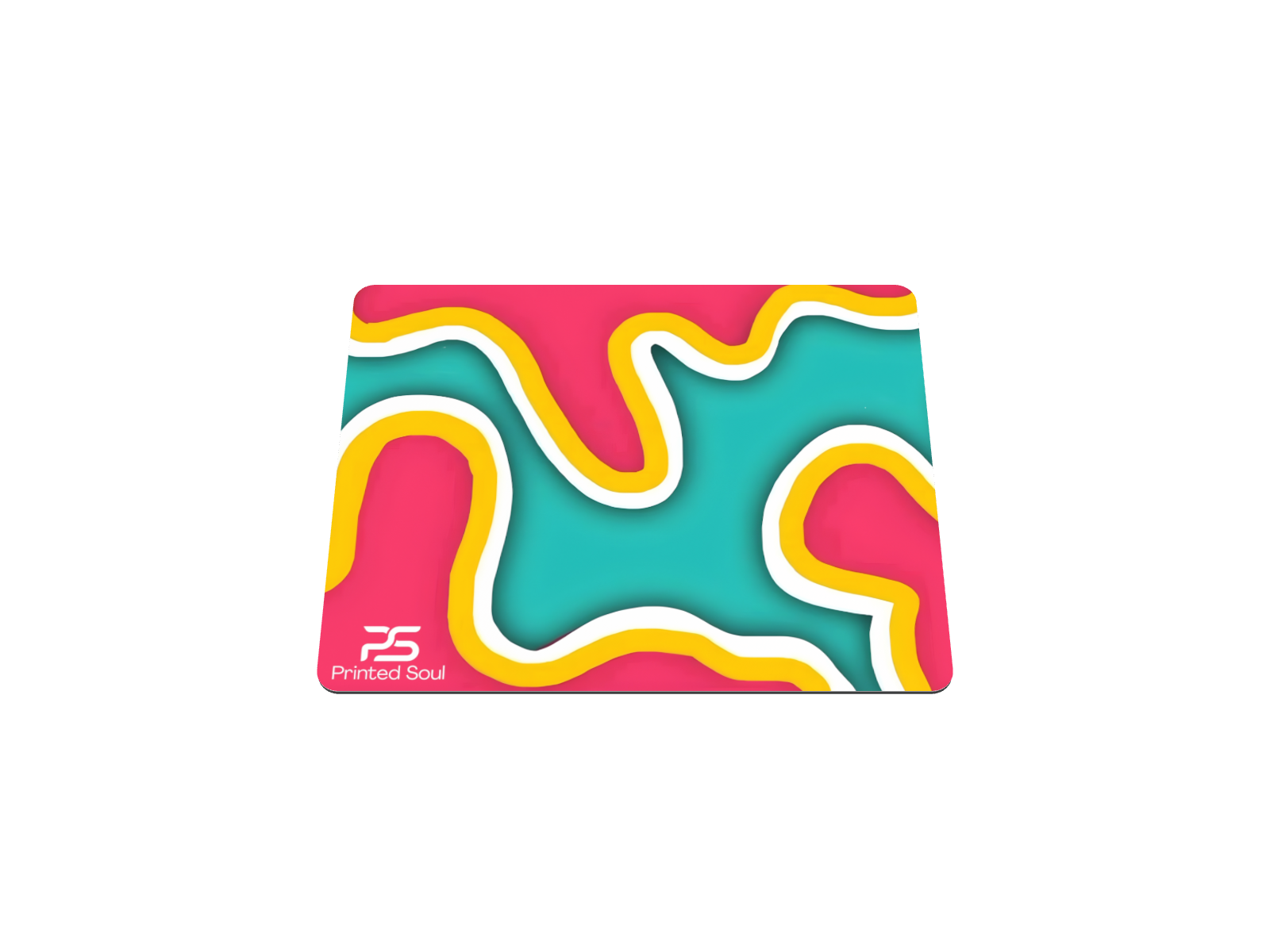 PrintedSoul Abstract Flow Pattern Mouse Pad – Modern Aesthetic Desk Mat for PC & Laptop (Medium Size)