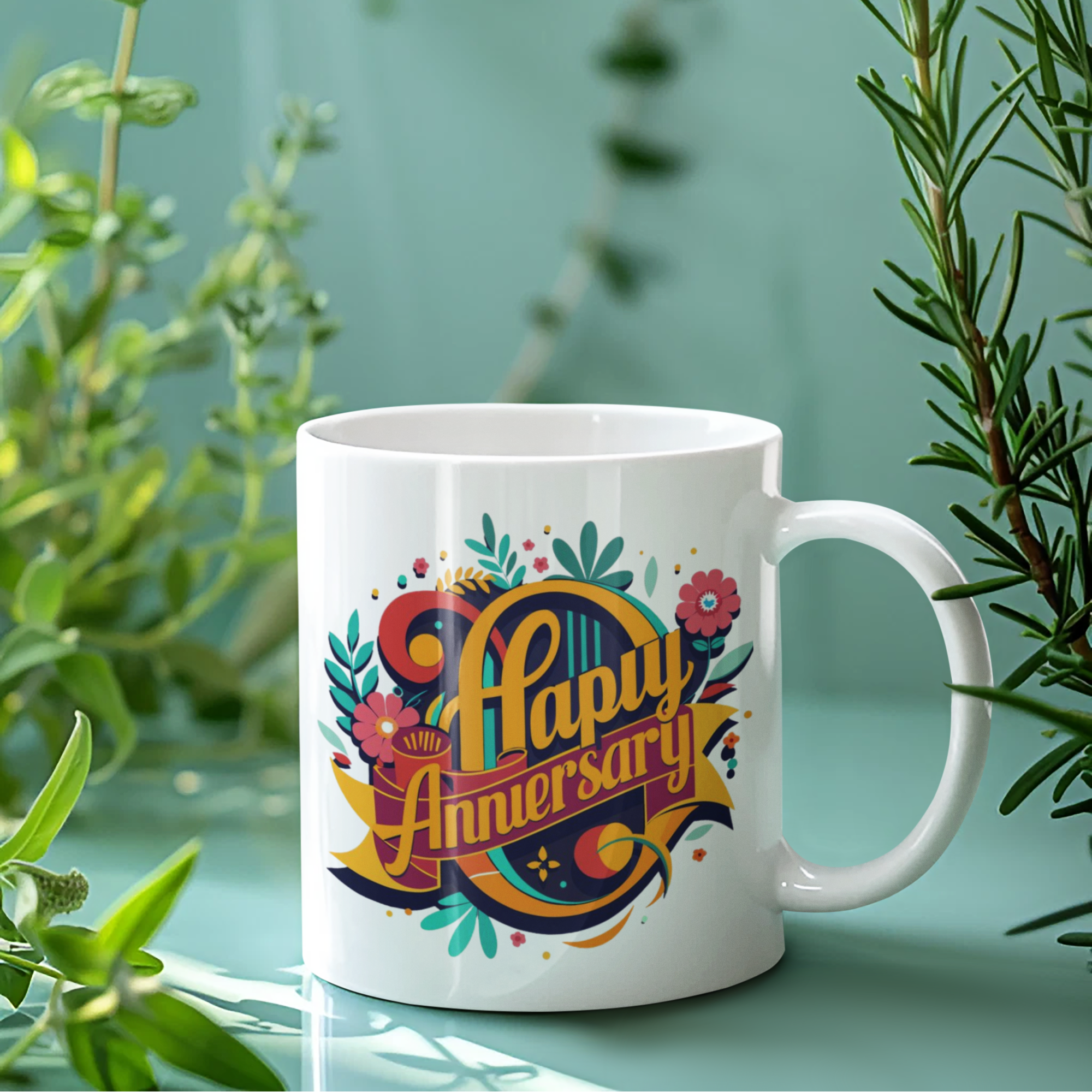 PrintedSoul Happy Anniversary White Mug - 11oz Mug