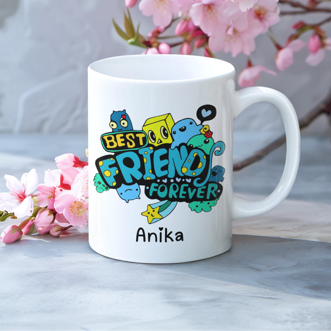 PrintedSoul Personalised Best Friend Forever White Mug - 11oz Mug