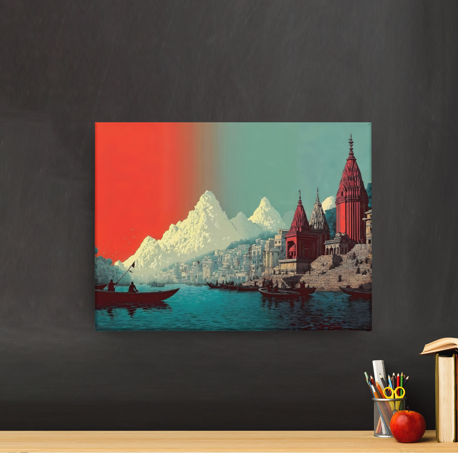 PrintedSoul Sacred Indian Temple Architecture Canvas Wall Decor