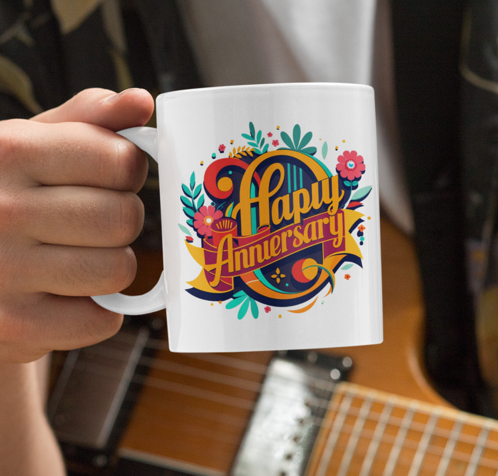 PrintedSoul Happy Anniversary White Mug - 11oz Mug