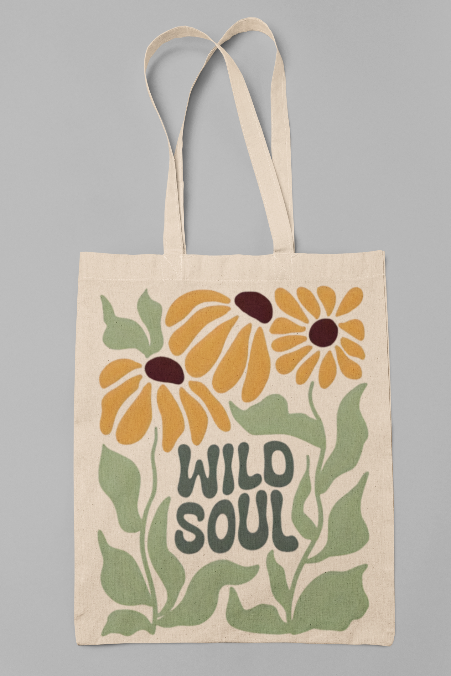 PrintedSoul Wild Soul Aesthetic Tote Bag – Nature Inspired Canvas Bag