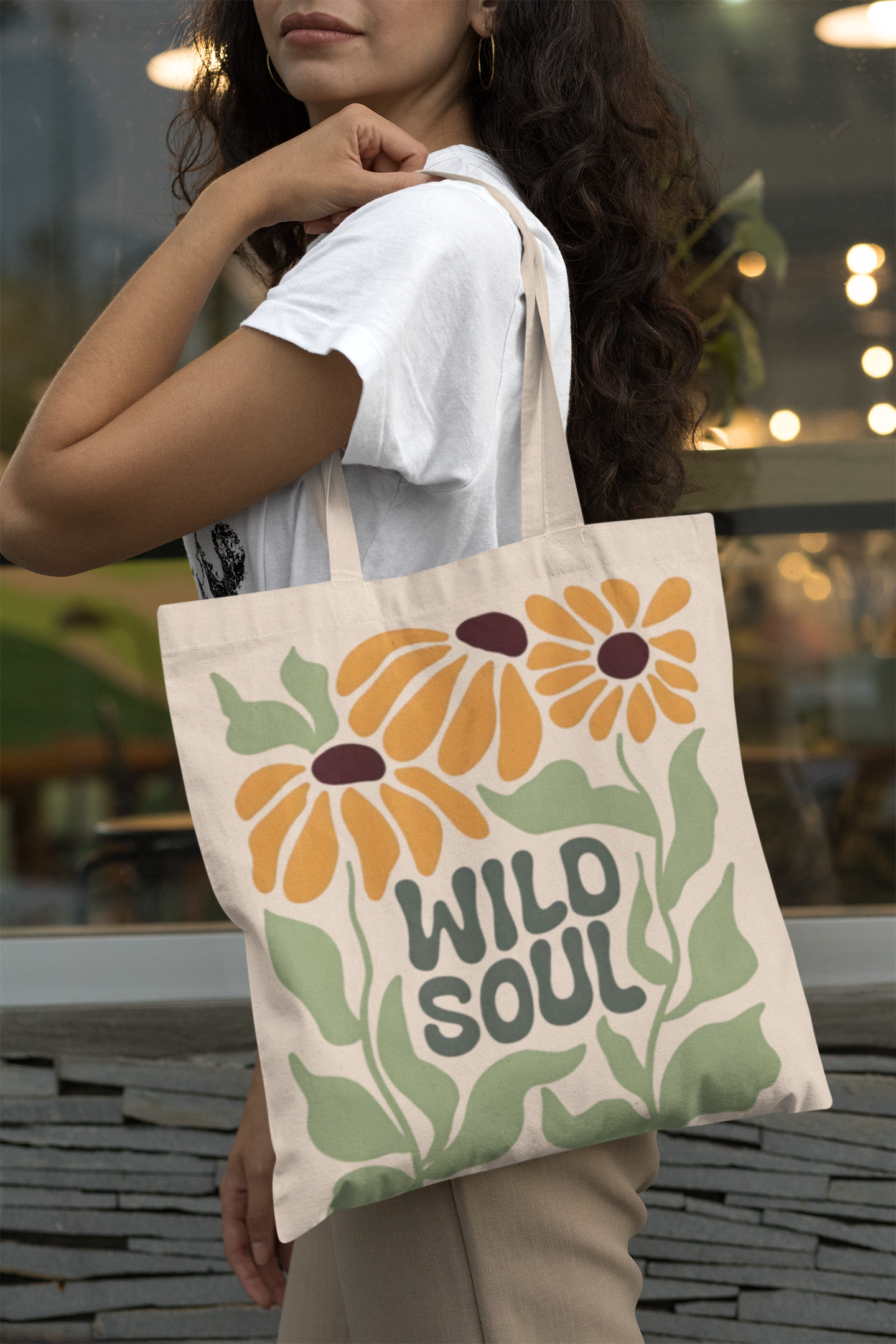PrintedSoul Wild Soul Aesthetic Tote Bag – Nature Inspired Canvas Bag