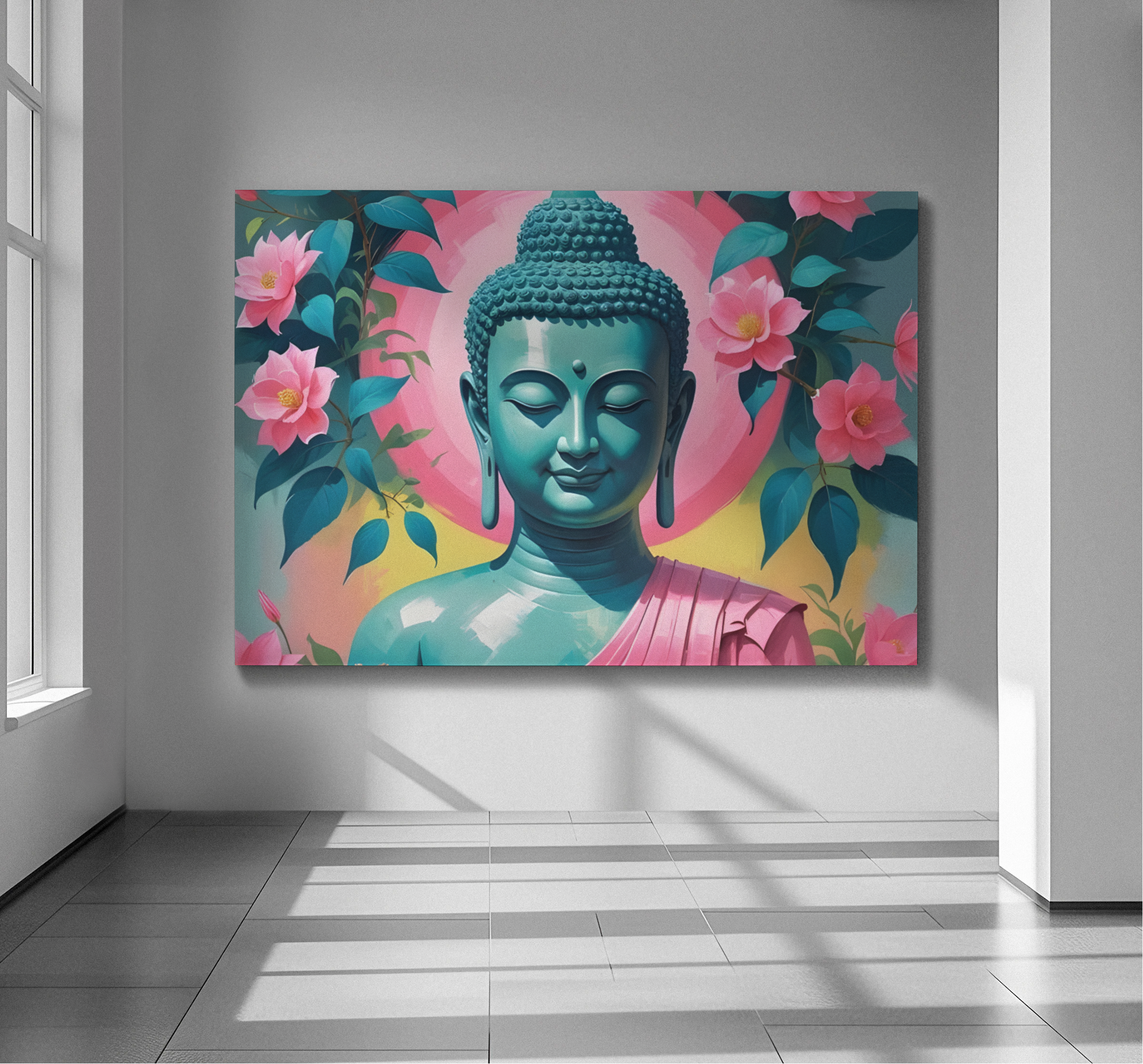 PrintedSoul Spiritual Gautama Buddha Canvas Wall Art – Zen Home Decor ...