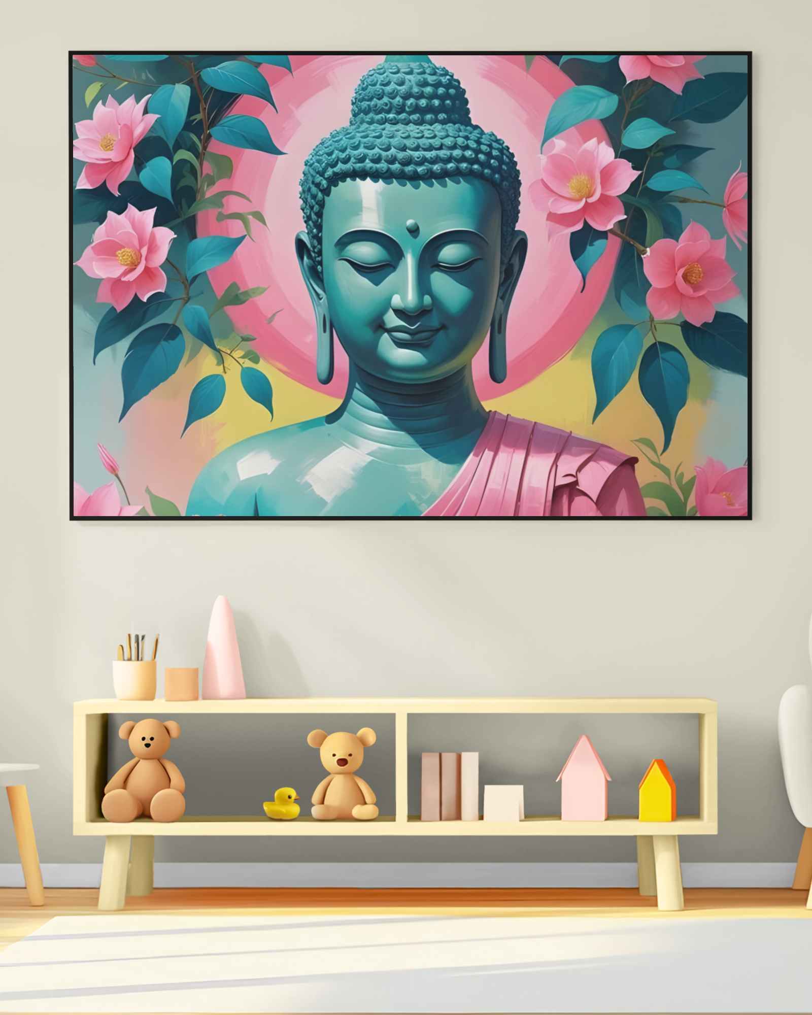 PrintedSoul Spiritual Gautama Buddha Canvas Wall Art – Zen Home Decor ...