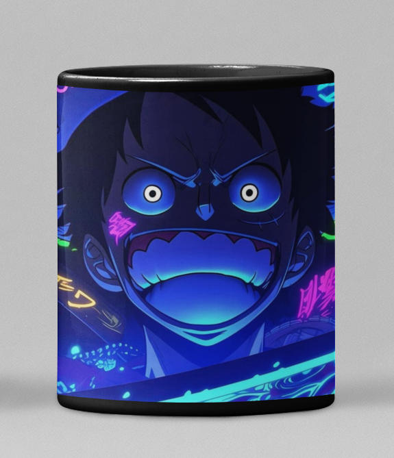 PrintedSoul Neon Style Luffy Coffee Mug – 11oz Mug