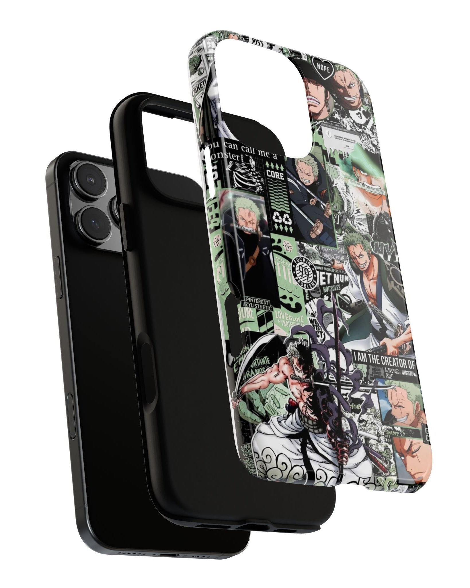 Printed Soul - Pirate Hunter Zoro Swordsman Chaos Double Layer Mobile Cover