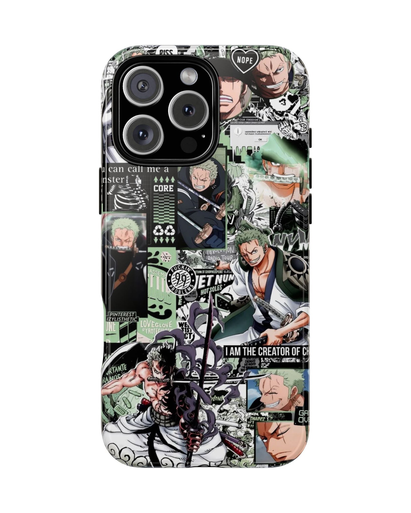 Printed Soul - Pirate Hunter Zoro Swordsman Chaos Double Layer Mobile Cover