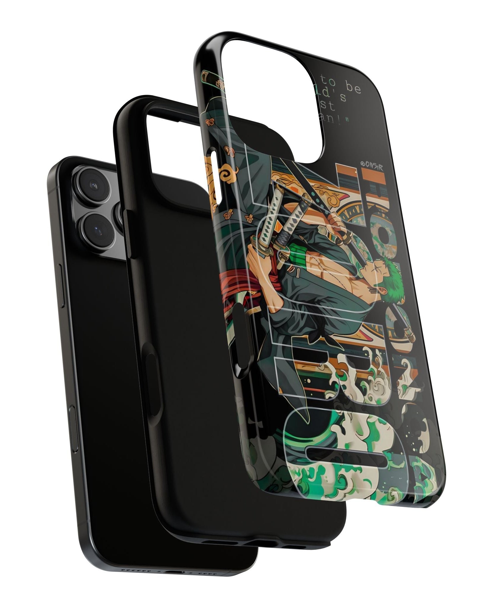 Printed Soul - Roronoa Zoro Three Sword Style Vibes Double Layer Mobile Cover