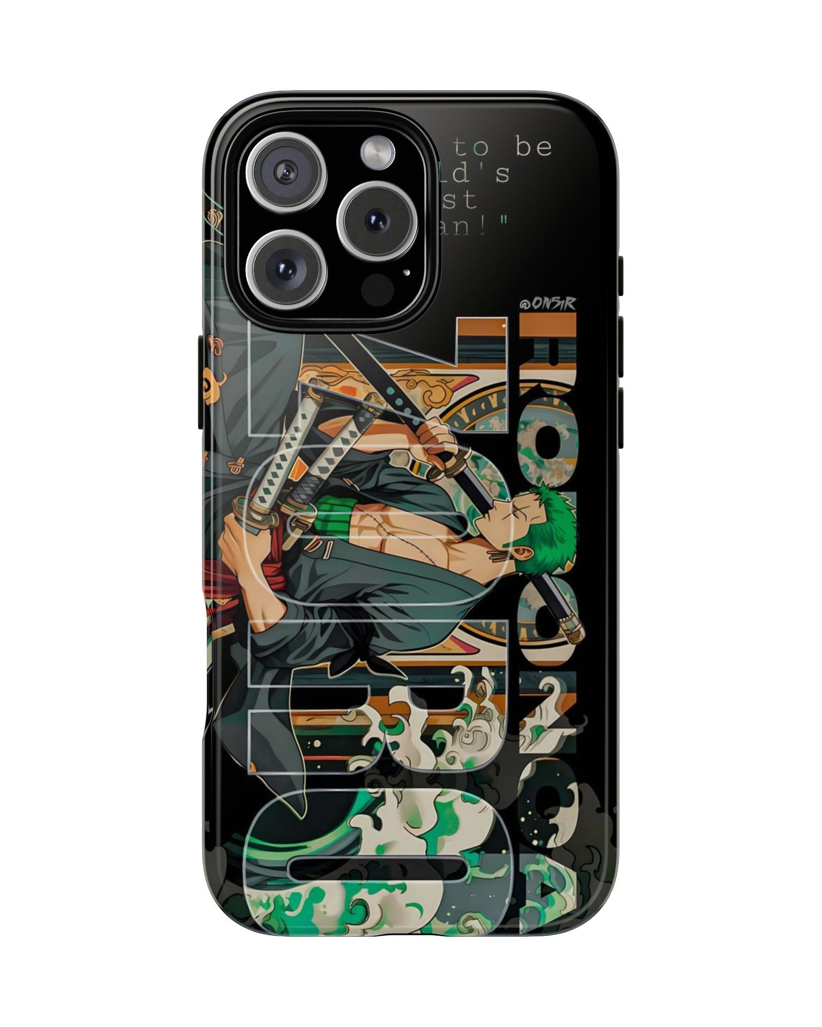 Printed Soul - Roronoa Zoro Three Sword Style Vibes Double Layer Mobile Cover