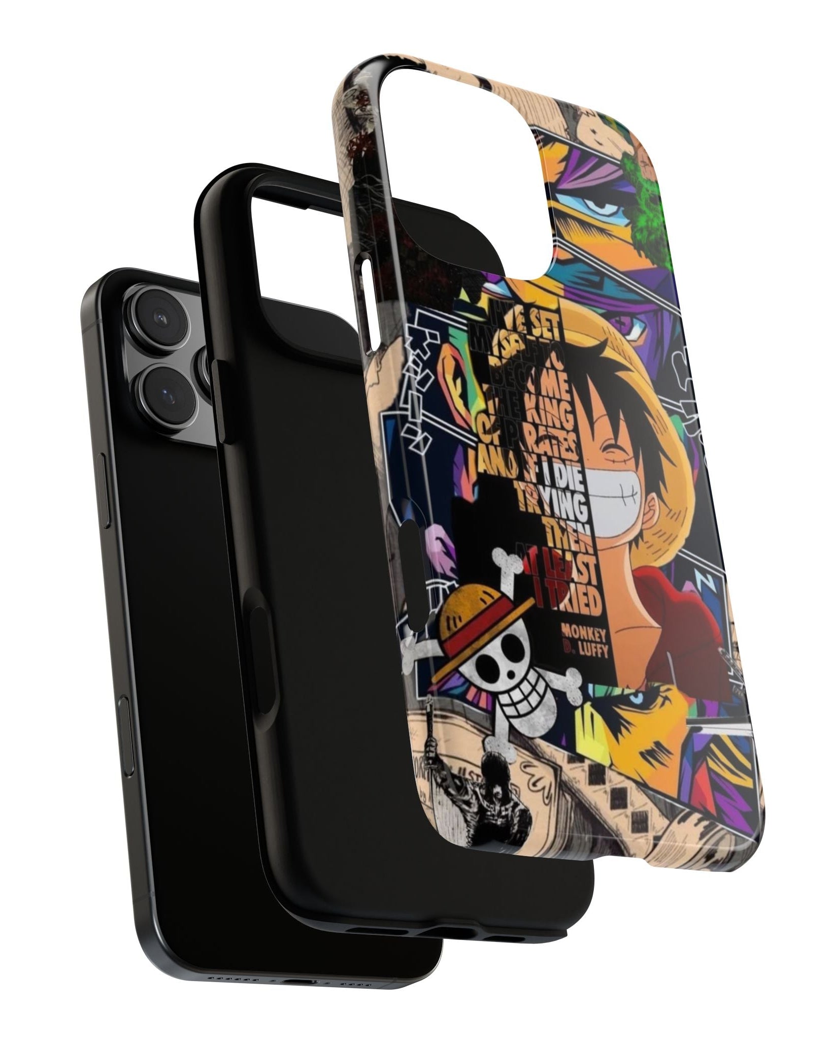 Printed Soul - Monkey D Luffy Straw Hat Collage Double Layer Mobile Cover