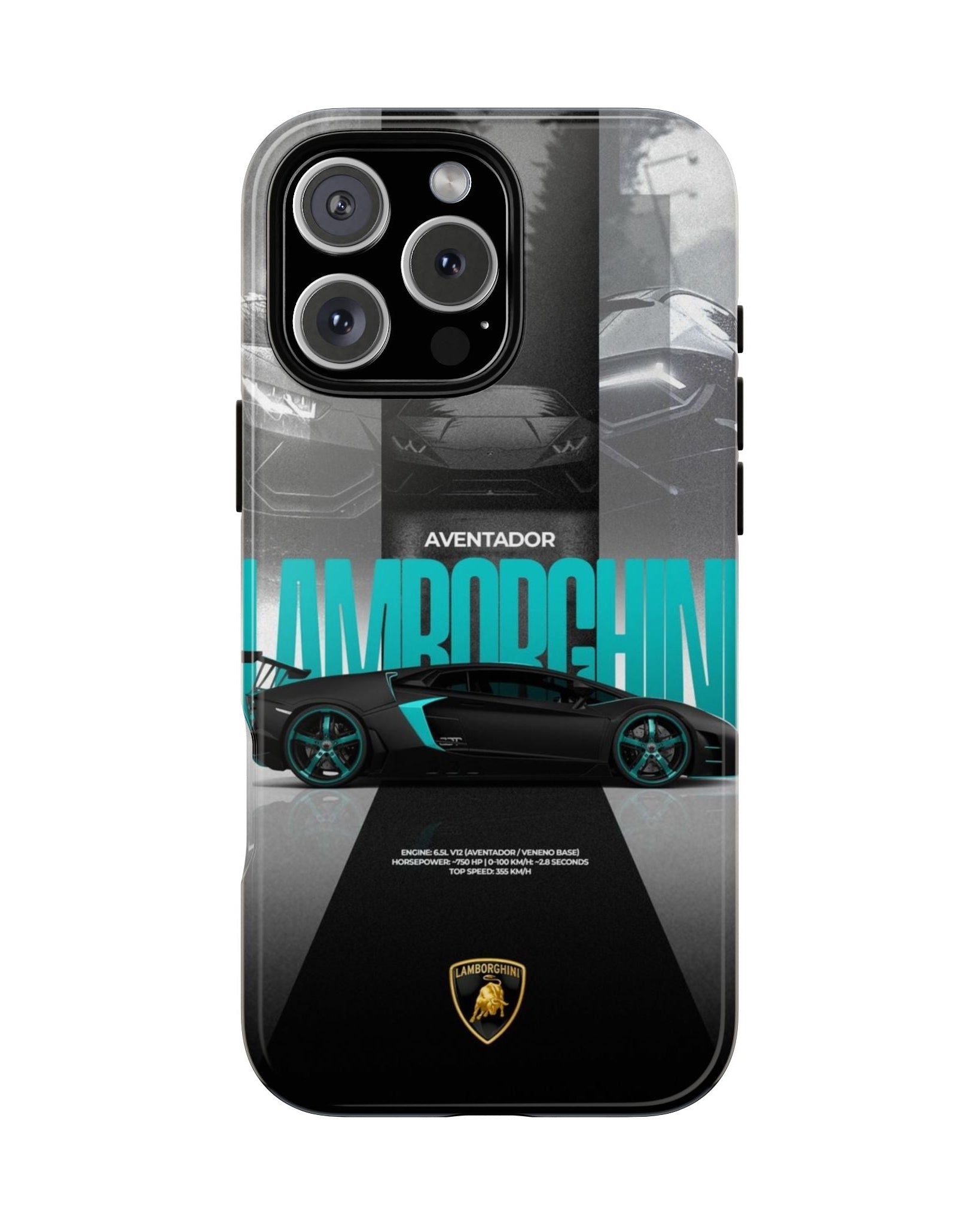 Printed Soul - Lamborghini Aventador Midnight Beast Double Layer Mobile Cover