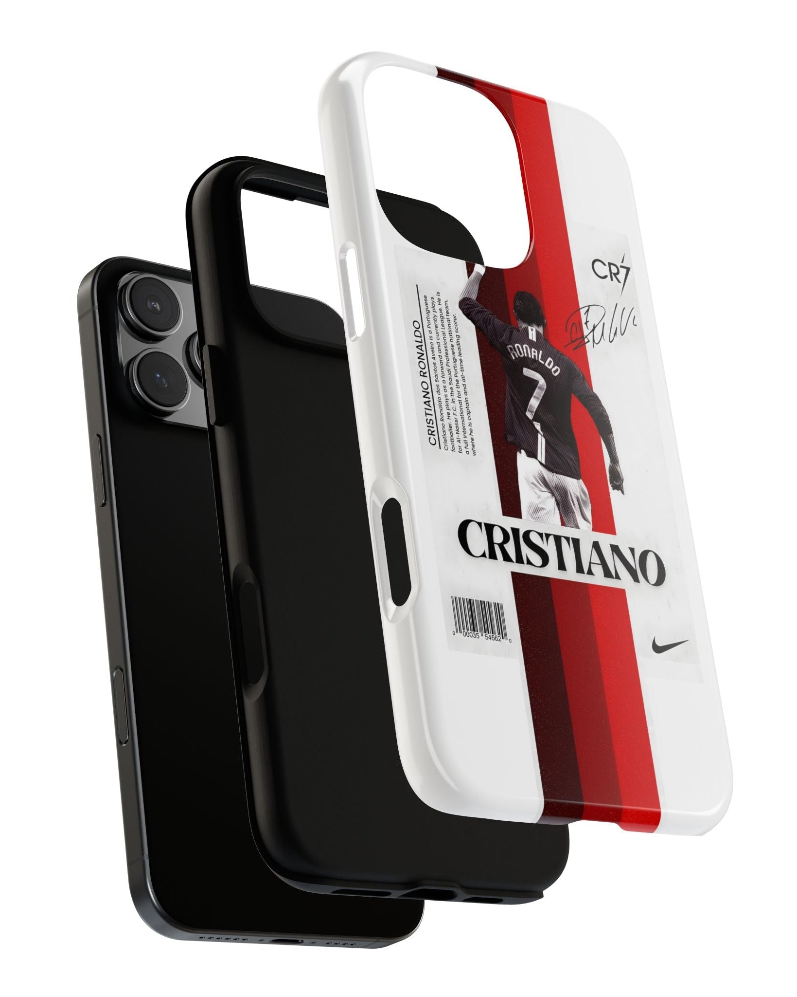 Printed Soul - Cristiano Ronaldo Number 7 Icon Double Layer Mobile Cover