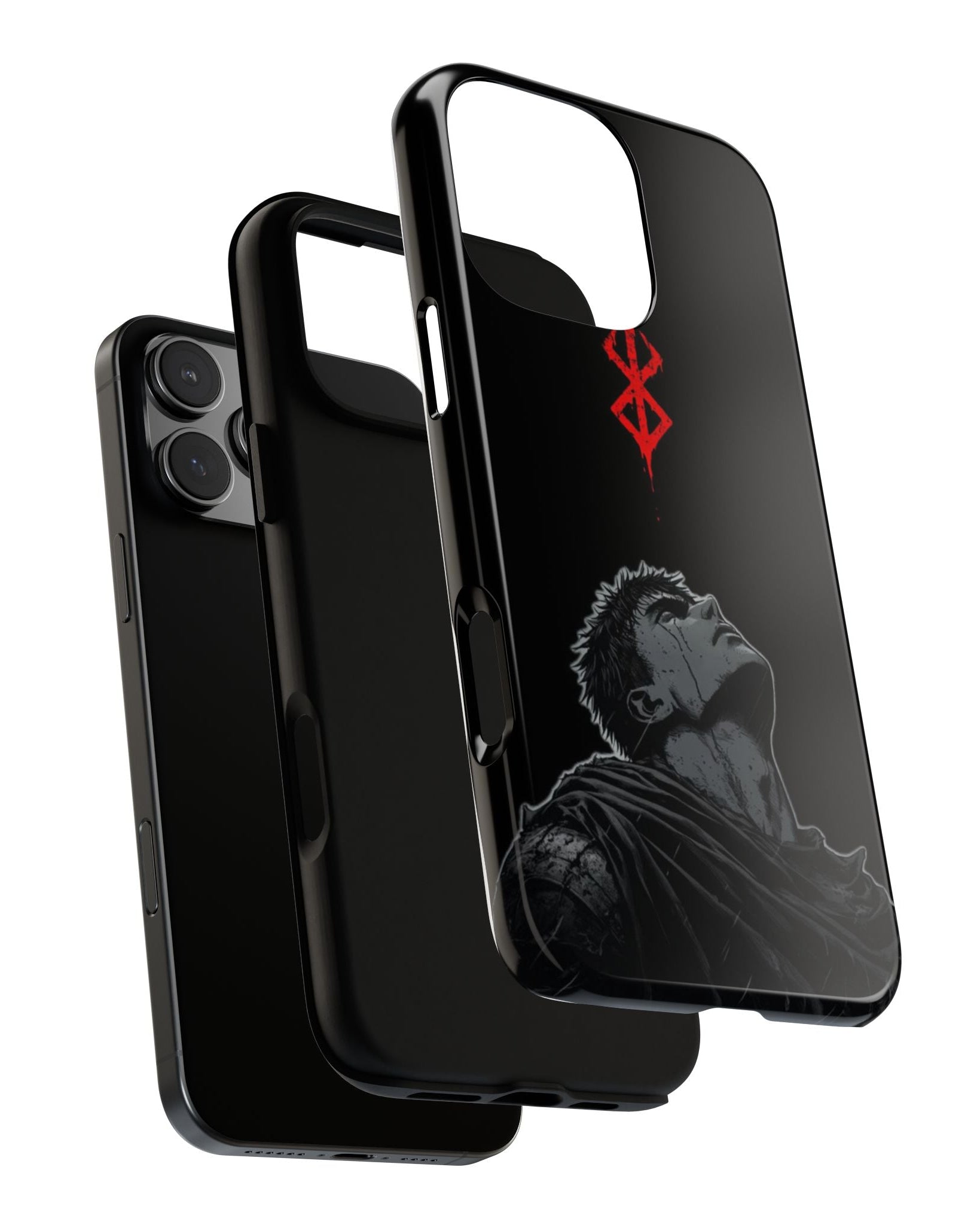 Printed Soul - Berserk Dark Warrior Double Layer Mobile Cover