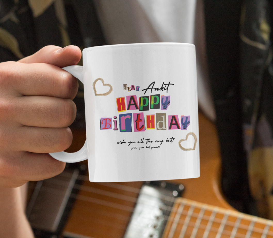 PrintedSoul Personalised Happy Birthday White Mug - 11oz Mug