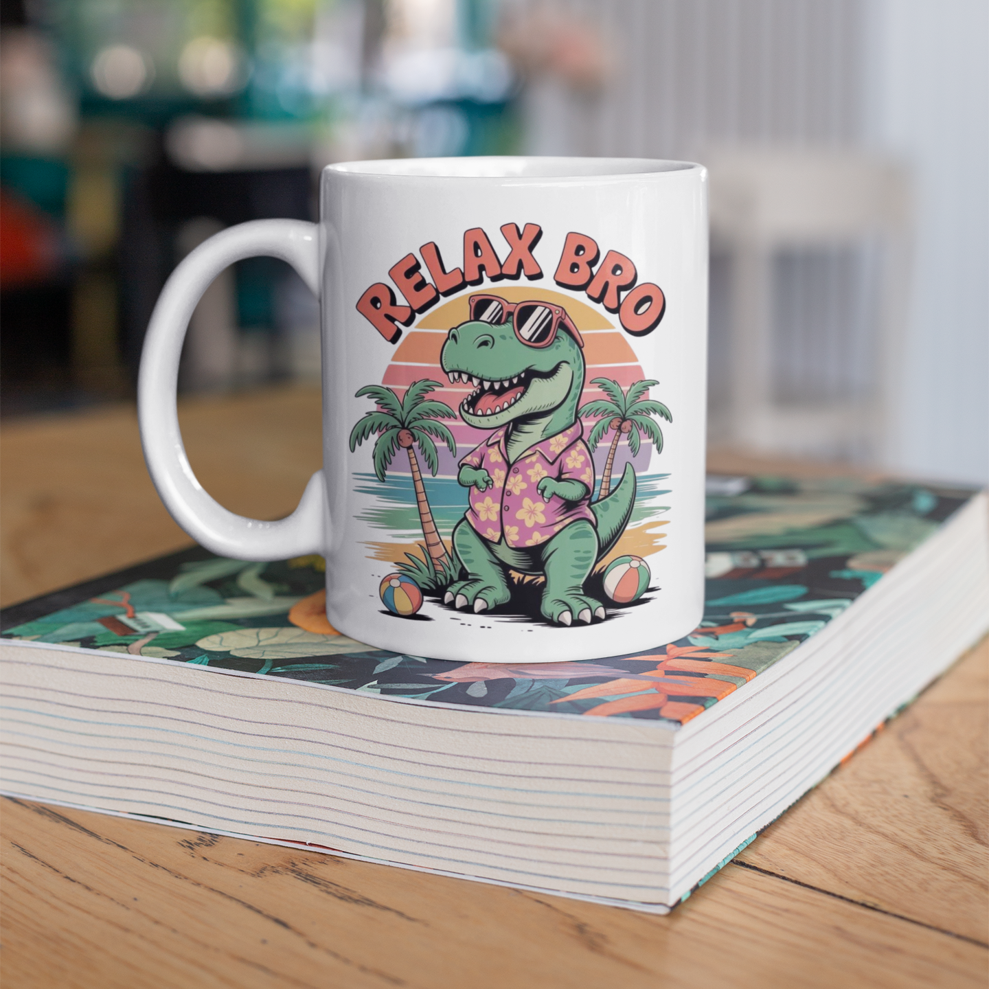PrintedSoul Stay Dino Relax Bro Coffee Mug – 11oz Mug