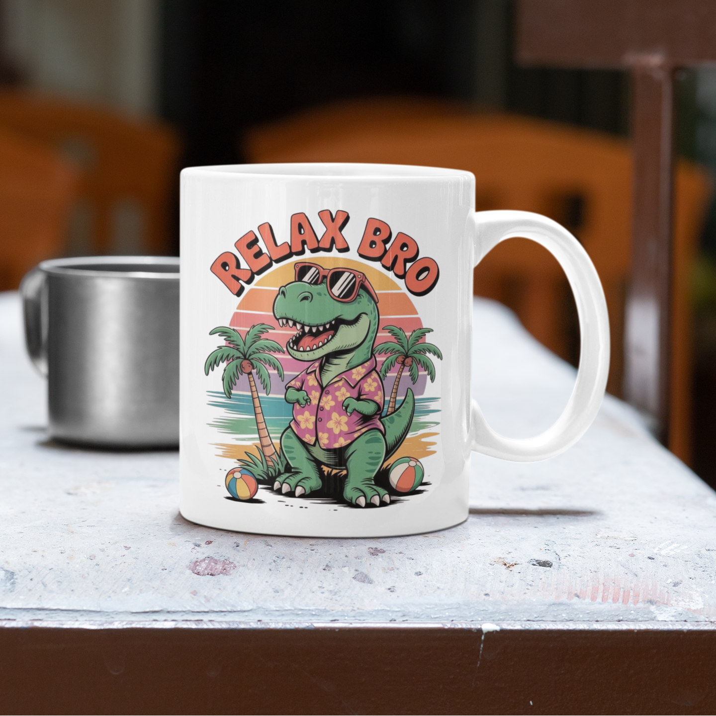 PrintedSoul Stay Dino Relax Bro Coffee Mug – 11oz Mug