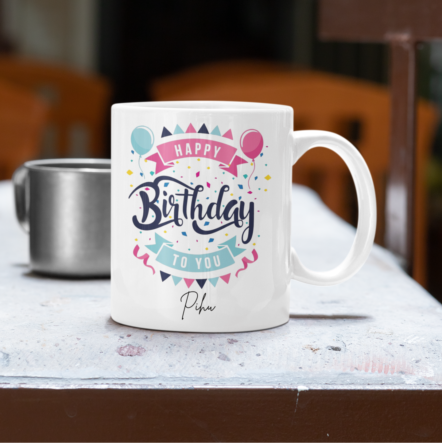 PrintedSoul Customized Happy Birthday White Coffee Mug – 11oz Ceramic Gift