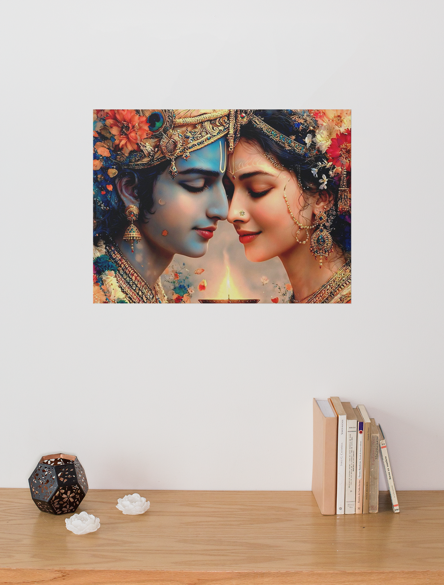 PrintedSoul RadhaKrishn Essence Custom Photo Wall Decor